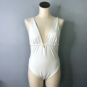 Andie Swim x Demi Moore The Tropez One Piece Swimsuit in White Women's Size M